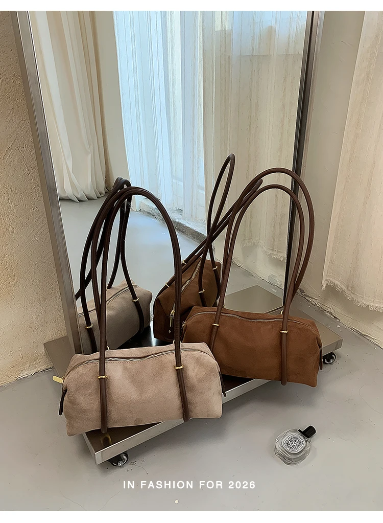 Bolso de Hombro Retro Estilo Francés para Mujer, Nuevo Modelo 2026, Ligero, de Lujo, Pequeño, de Alta Gama, Tipo Bowling