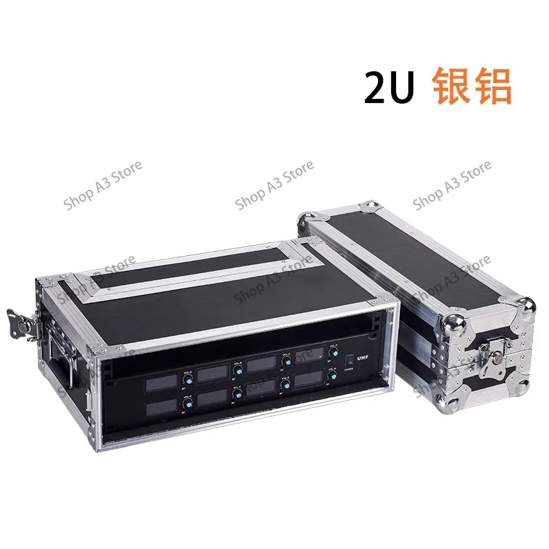 2U Microphone Air Case Receiver Cabinet 3U Wireless Storage Box Microphone Peripheral Chassis Aluminum Alloy Mi Case
