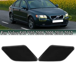 For Volvo S40 V50 2008-2012 1 Pair Front Bumper Headlight Washer Nozzle Spray Jet Cover Painted Cap Lid #39886377, 39886397