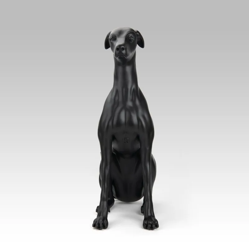 Greyhound Dog Ornament Pet Products Display Model Clothes Shelf Fiberglass Seated Dog