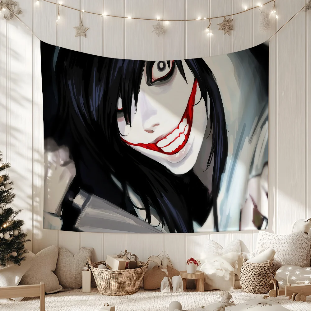Cartoon Jeff the Killer flag Decorative Banners Suitable For Outdoor Camping Family Parties And Garden Walls Gift