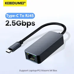 2500Mbps USB 3.0 Type-C To RJ45 Network Card 2.5G Adapter Gigabit Ethernet Converter Lan Hub For PC Laptop For Windows 8.1/10/11