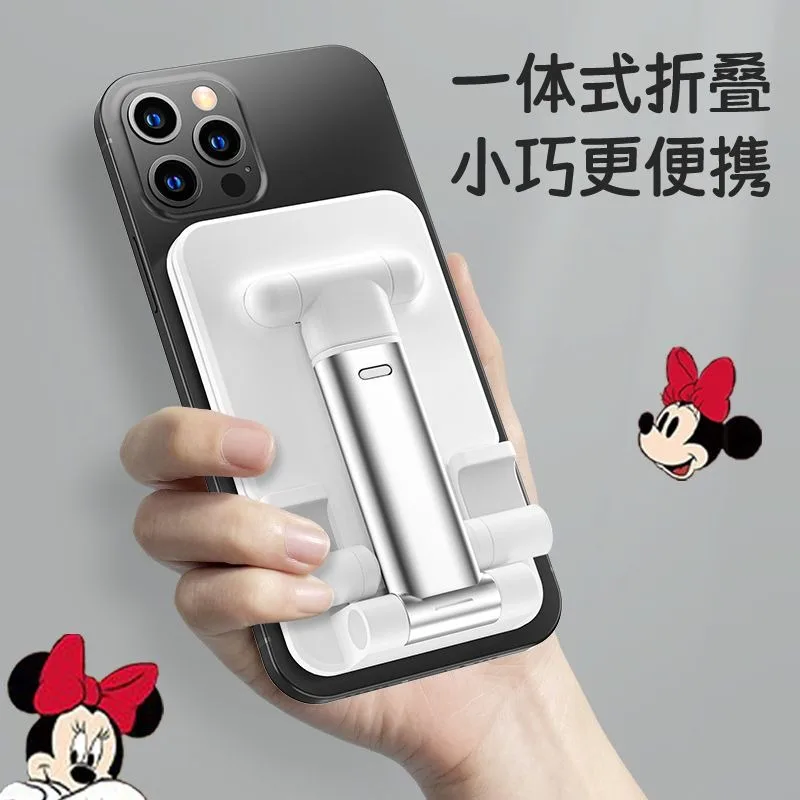 Disney Mickey Minnie New Male and Female Cartoon Cute Mobile Phone Tablet Desktop Adjustable Telescopic Lazy TV Drama Stand