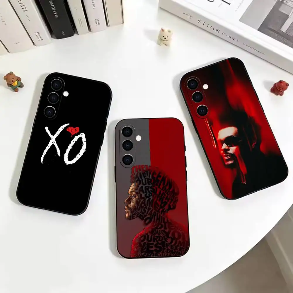 The Weeknd XO Singer Soft Silicone phone Case for Samsung Galaxy A73//A72/A70/A53/A52/A51 - Black
