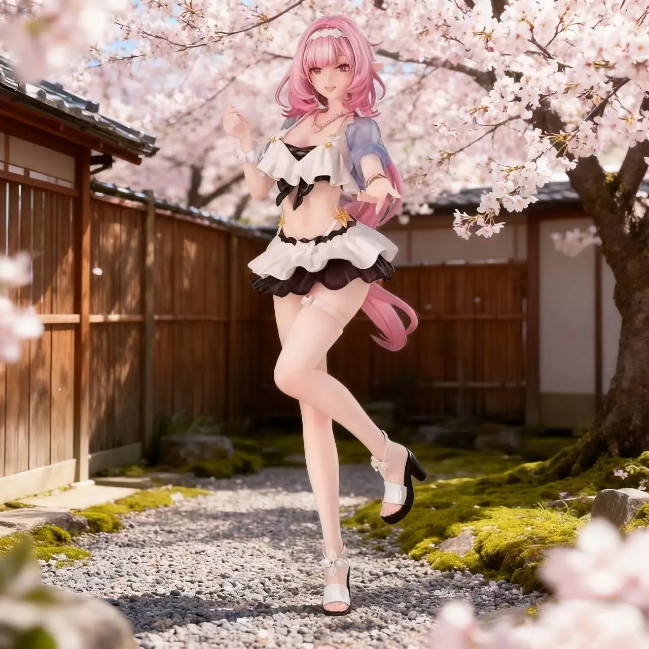 23 سنتيمتر لعبة هونكاي إمباكت 3 إليسيا لطيف ملابس السباحة الشاطئ نموذج سطح المكتب الحلي لعبة جمع هدية #1