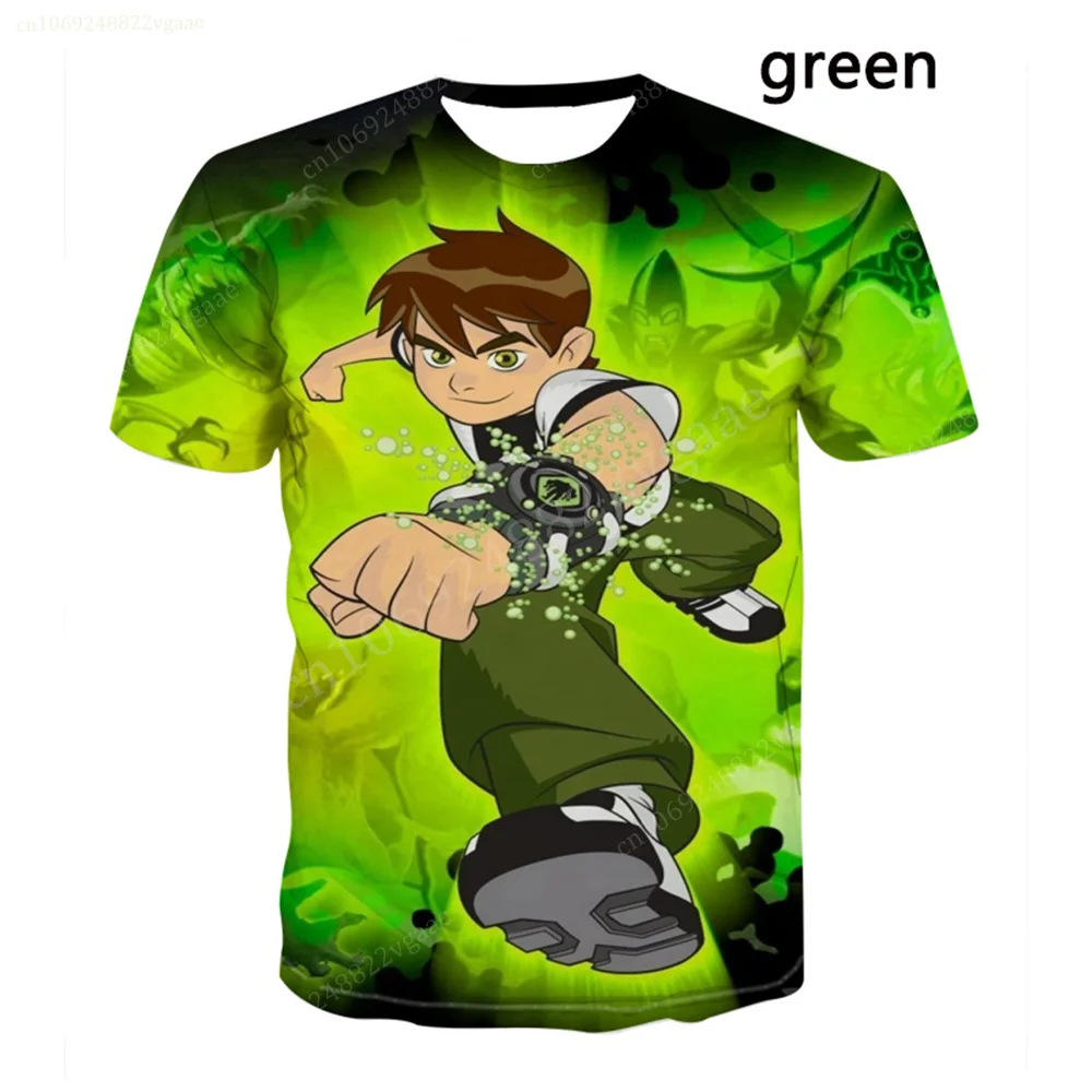 Summer Ben Tennyson 10 T Shirt Cartoon Boys Girls Tshirt Children's Clothing Kids Clothes Tee Shirts Costume Training Uniform