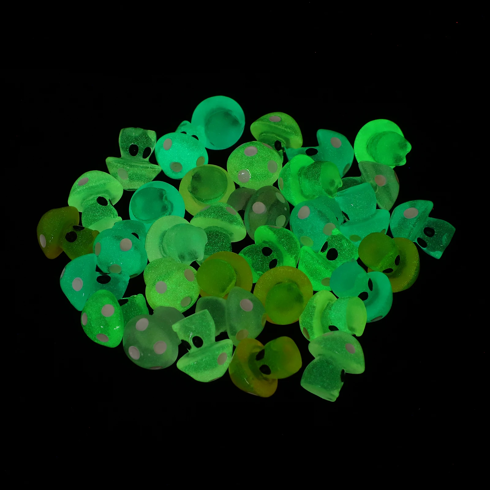 Figurines miniatures en résine, 35 pièces, ornements de champignons qui brillent dans la nuit, pour décoration de jardin, artisanat, Micro paysage, bonsaï