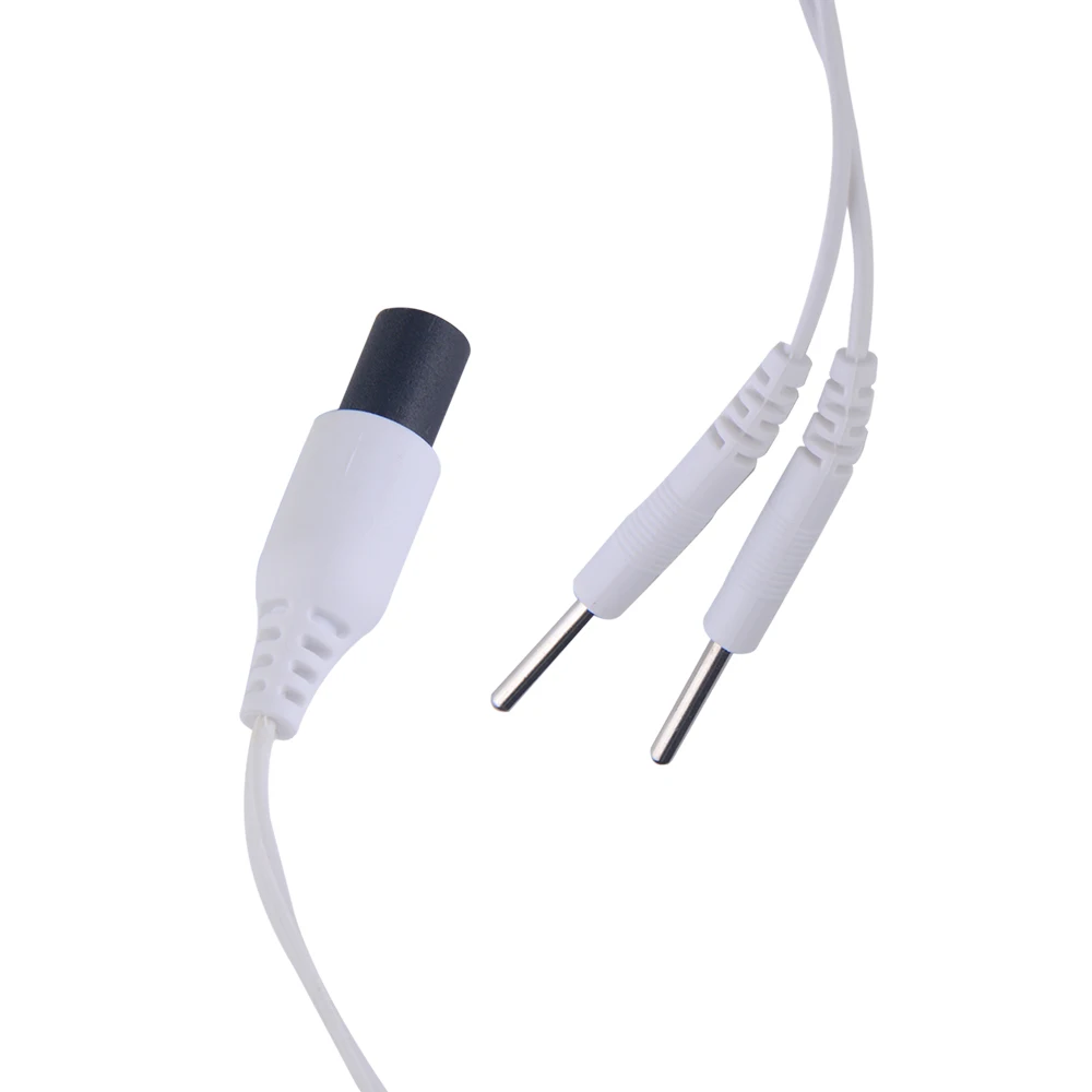 2 Pieces Replacement Electrode Lead Wires With 2.0mm Pin For Omron TENS Unit