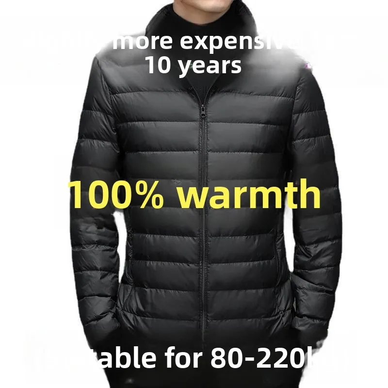 Nombre de marca Otoño Invierno ligero de algodón Jaet hombres cuello ort con capucha de mediana edad y jóvenes ropa de abrigo fina ligera