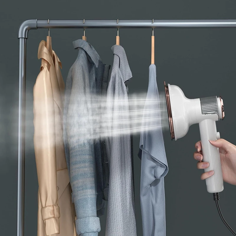 Mini stiratrice portatile AD - 180 ° Ferro da stiro a vapore portatile girevole, indumento da viaggio pieghevole per vestiti in tessuto