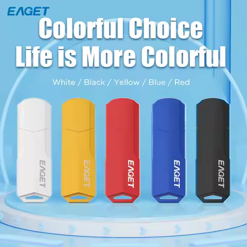 Eaget USB2.0 Flash Drive 5pcs/10pcs Pack USB Pendrive 4GB 8GB 16GB 32GB Multi Color Pen Drive Set for PC