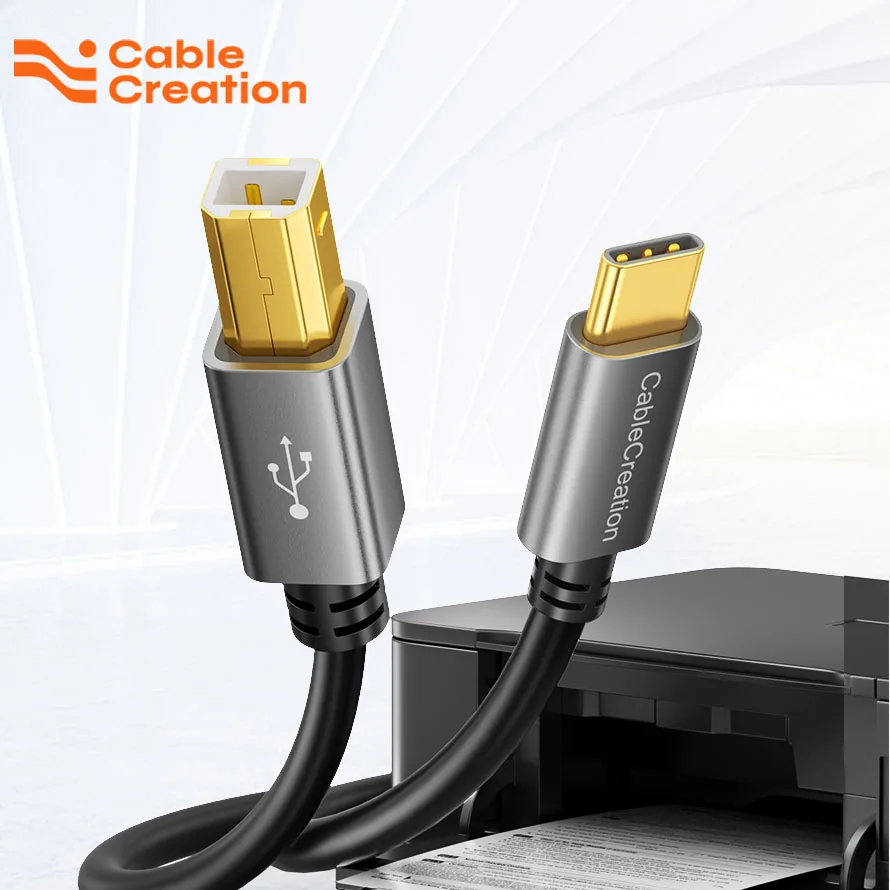 cablecreation usb c-usb b 2.0 프린터 케이블 스캐너 선은 엡슨 hp 캐논 삼성 type c midi 컨트롤러 키보드 dac 전자 피아노 야마하 카시오에 적용됐다