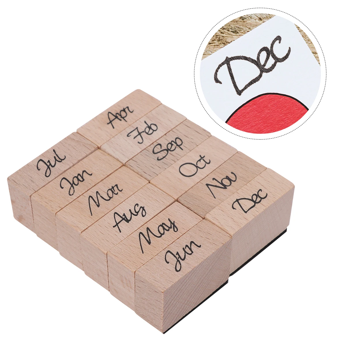 

Wooden Seal Stamp Eco-Friendly Durable Portable Craft Diy Stationery Office School Use English Letter Number Stamp Set With Box