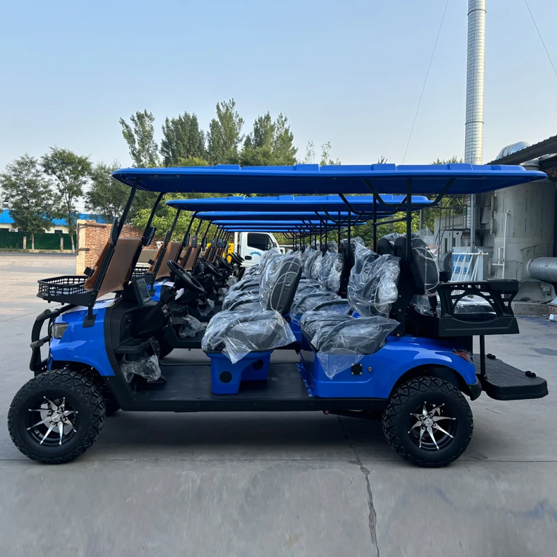 China Made New Energy Environmental Protection Electric Four Wheel  Battery 2+2 Seat 48V Lithium Golf Cart