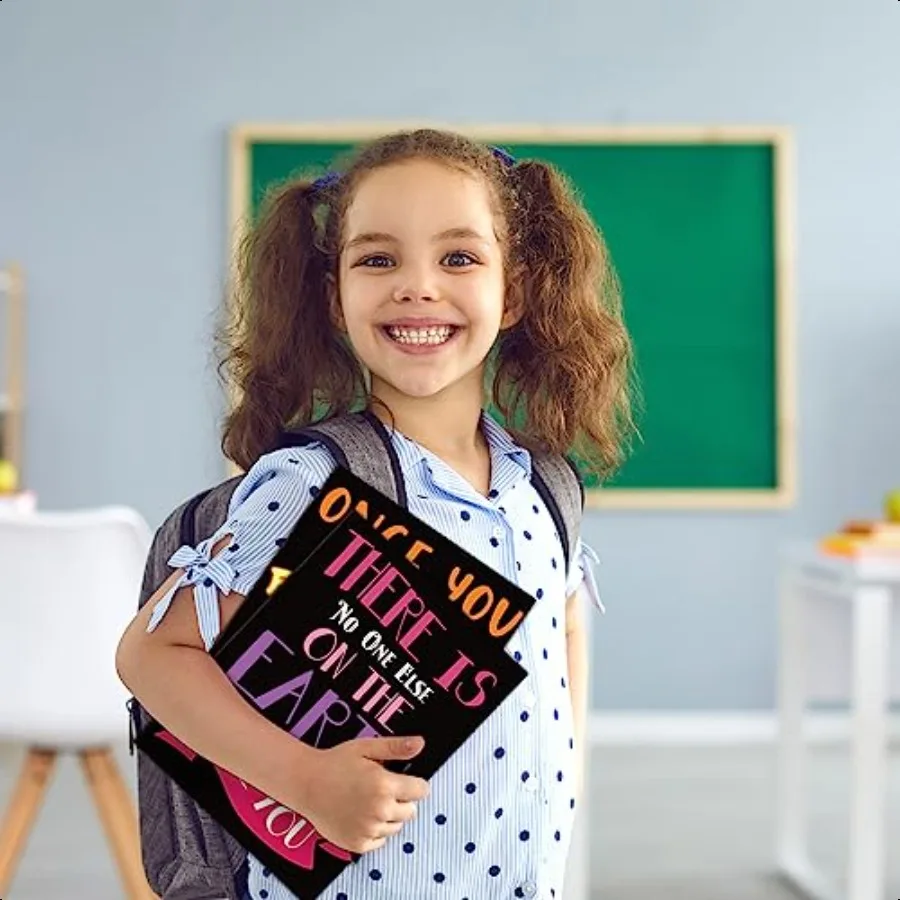 24 pezzi di carta ispiratrice 2 cartelle tascabili cartelle tascabili decorative lettera motivazionale misura 2 cartelle tascabili ispiratrici F