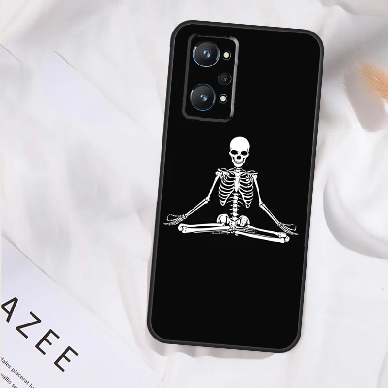 حافظة فنية هيكل عظمي لهاتف Realme 14 13 12 11 15 Pro Plus GT6 GT7 Pro C55 C51 C35 C33 C61 C65 C67 C63 C71 C75