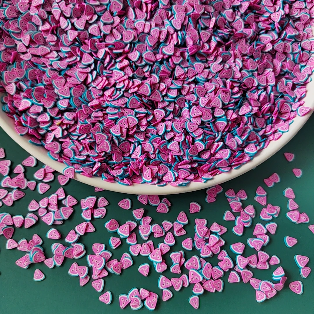 Kawaii Fruits Polymer Watermelon Slices Soft Clay Sprinkles for Slime Crafts Nail Art Decoration