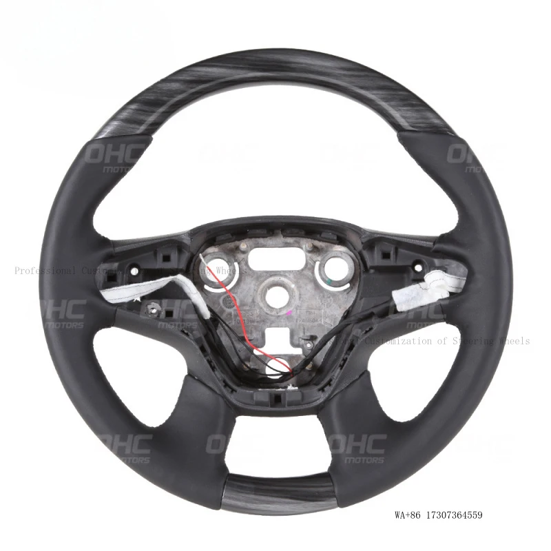 Suitable for Buick GL8, genuine leather and walnut wood steering wheel modification for the ES LuZun 652T business vehicle, cust