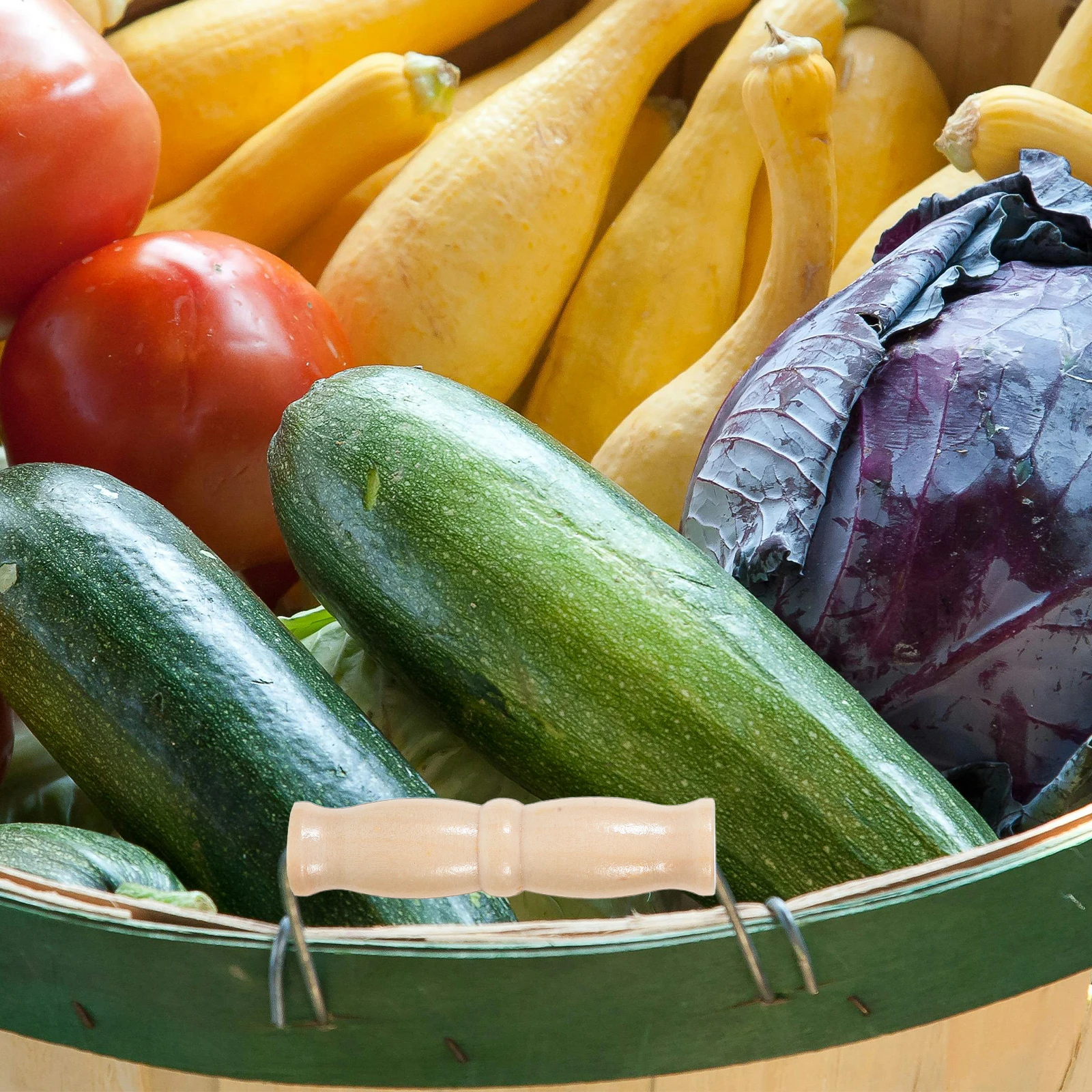 

10pcs Wooden Handle For Buckets Durable Smooth Ergonomic Grip Replacement Pail Handle Water Bucket Repair Basket