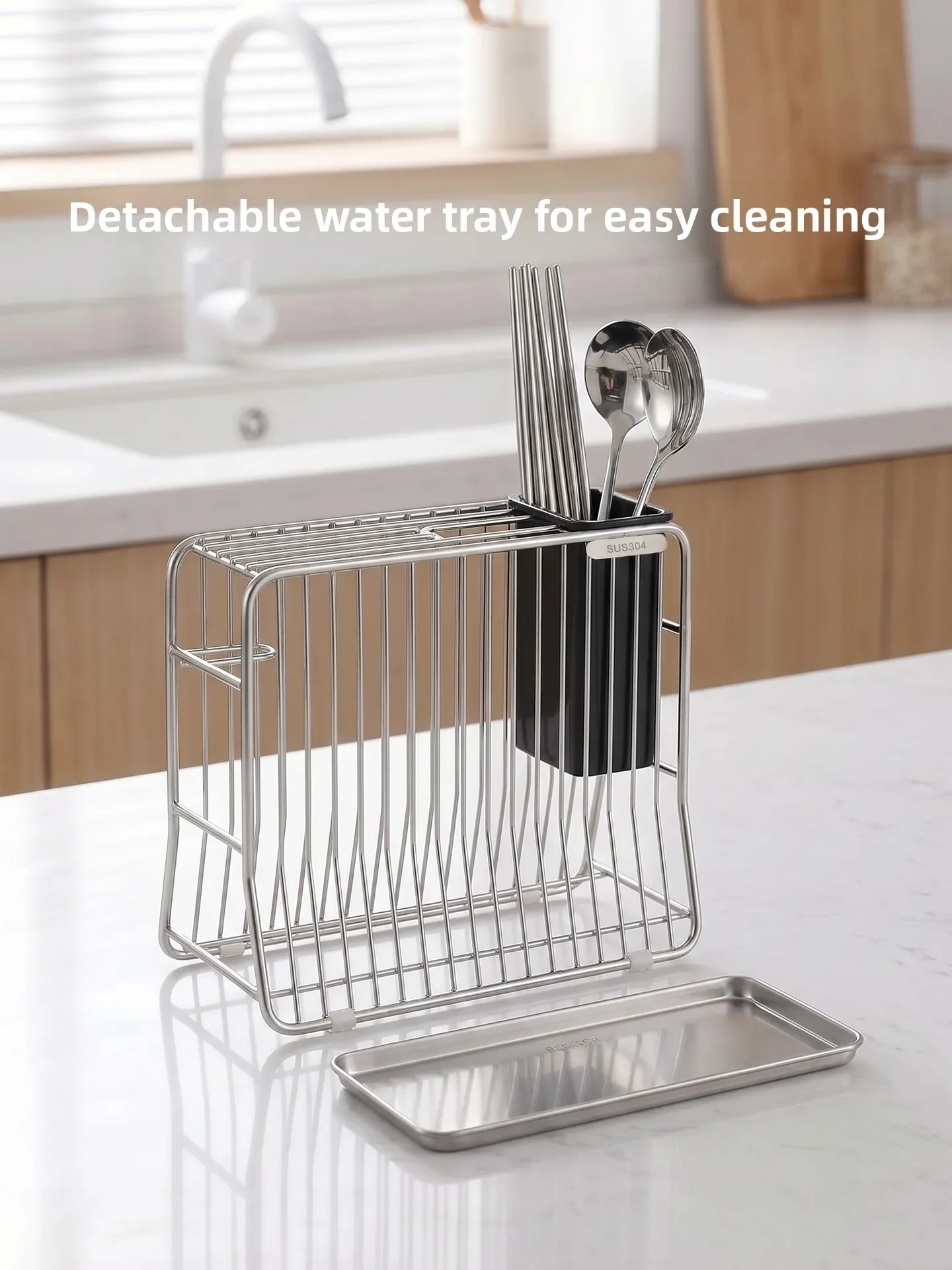 Kitchen Multi-Function Storage Rack Knife Holder Chopsticks Tube One-Piece Home Advanced Countertop Knife Tool Holder