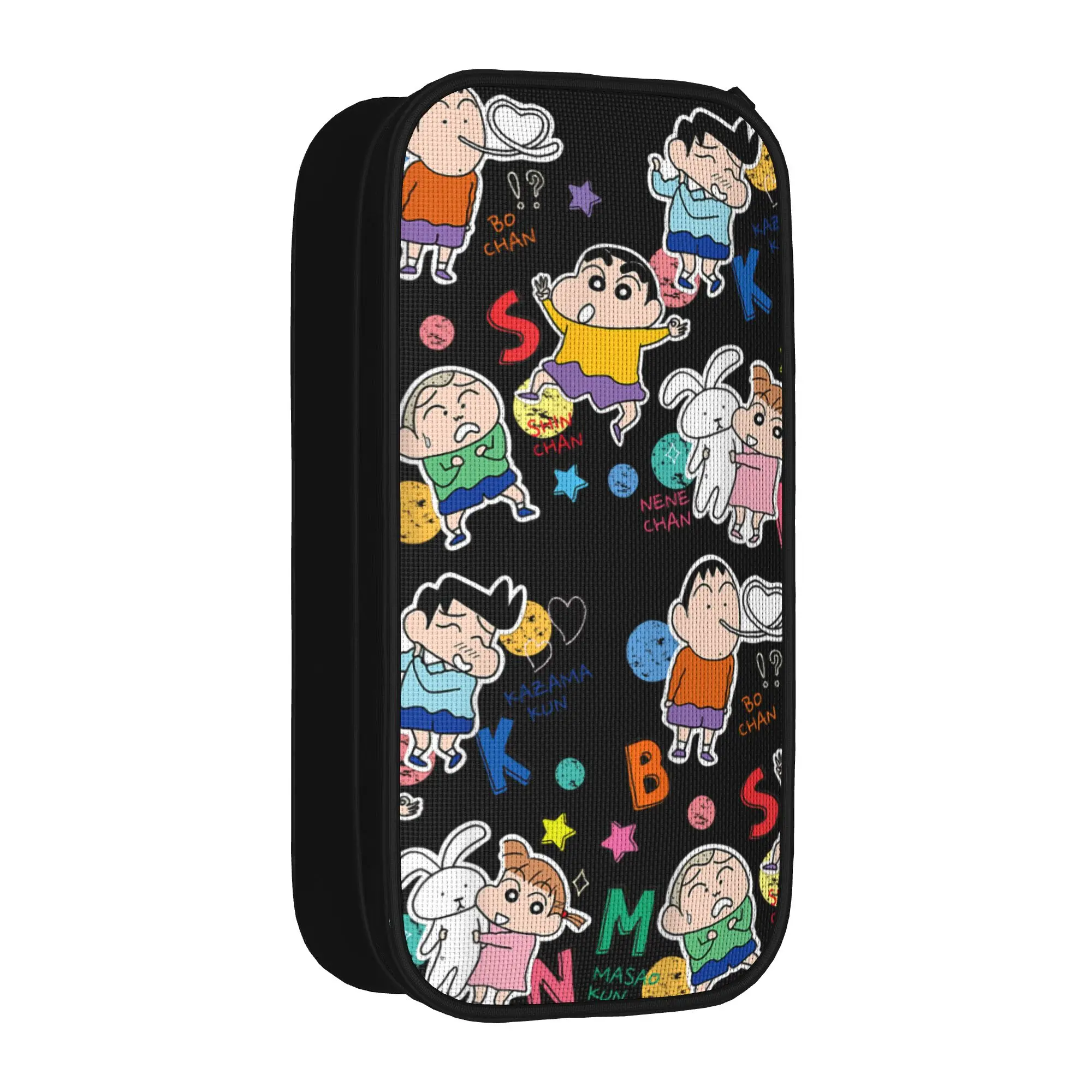 Crayon Shin-chan Federmäppchen, Satou Masao Nini Tooru Bochan Federmäppchen, Stiftbox für Studenten, Tasche mit großem Fassungsvermögen, Büromaterial
