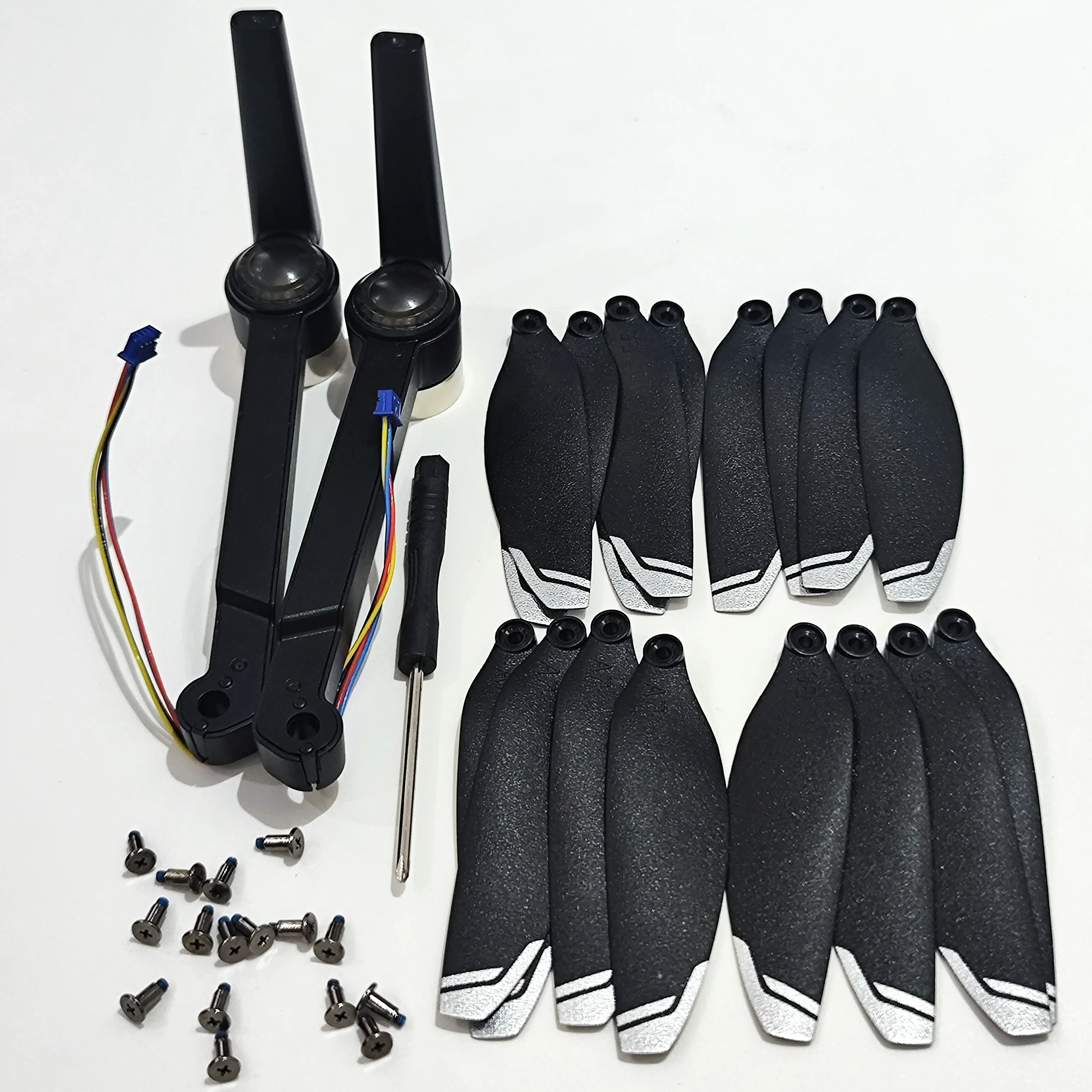 

S-X1 GPS Складной Дрон RC Quadcopter Запасная часть Бесщеточный двигатель Передний рычаг A/B с лопастным пропеллером Детали вентилятора Кленовый лист 16 шт.