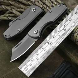 Portable Folding Pocket Knife Stainless Steel Blade Travel Cutting Tool Keychain Pendant Holiday Gift