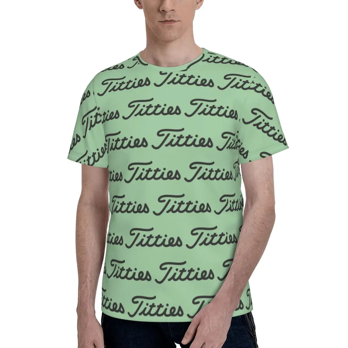 Titties Golf Ball T-Shirt for Men Cotton T Shirts Men's Short Sleeve Round Neck Summer Clothes Tops