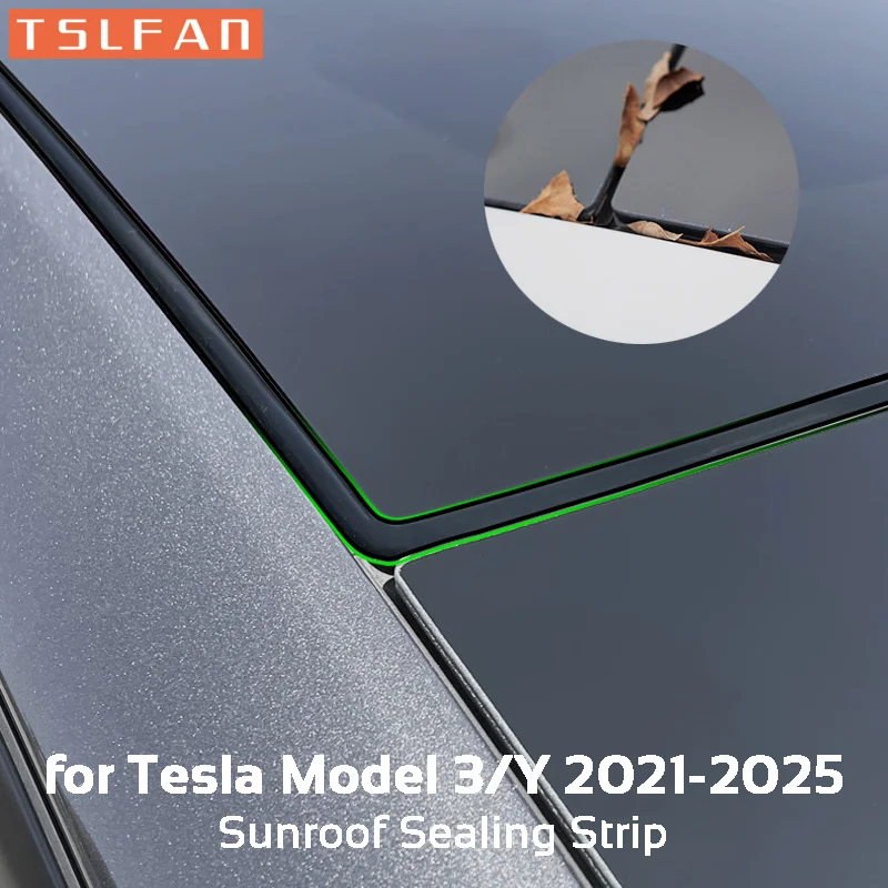

Sunroof Glass Sealing Strip for Tesla Model 3 Y 2021-2025 Dustproof Windshield Noise Reduction Seal Kits Car Accessories