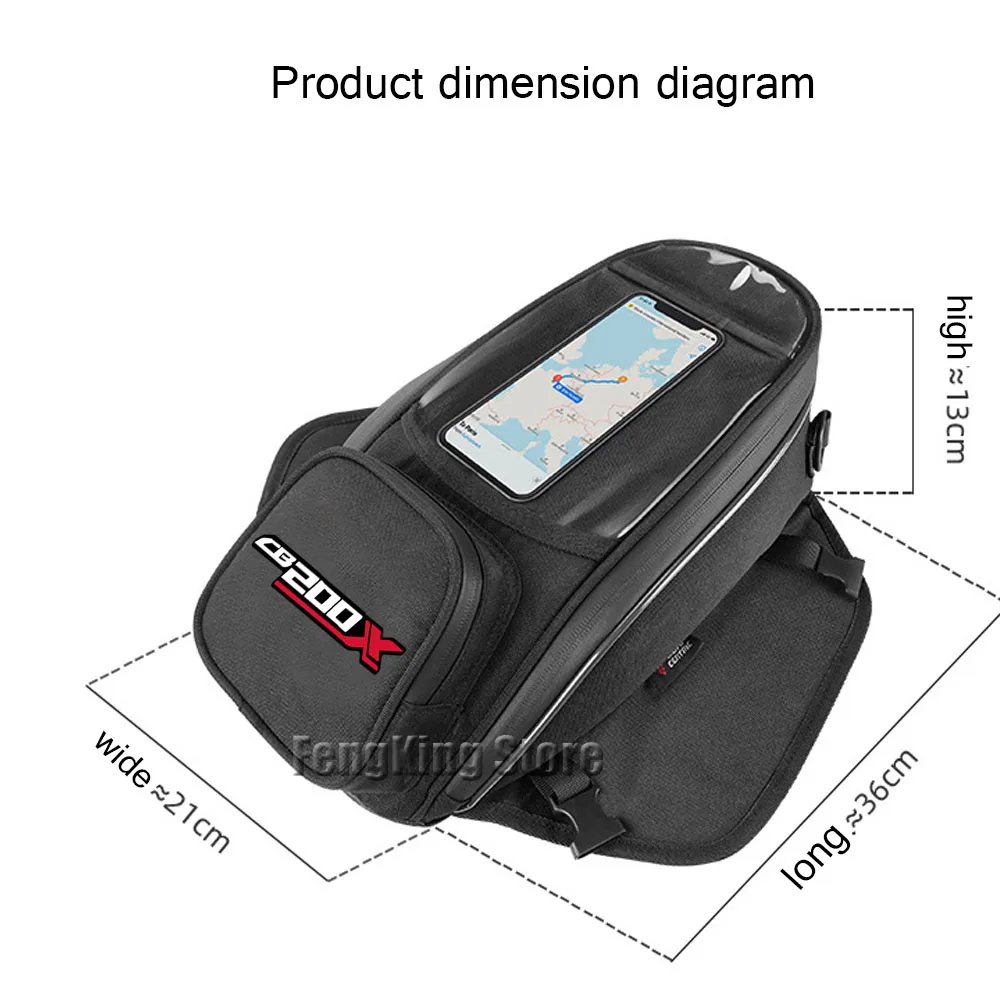 

Motorcycle fuel tank navigation bag waterproof large capacity luggage For HONDA CB200X CB 200X CB-200X