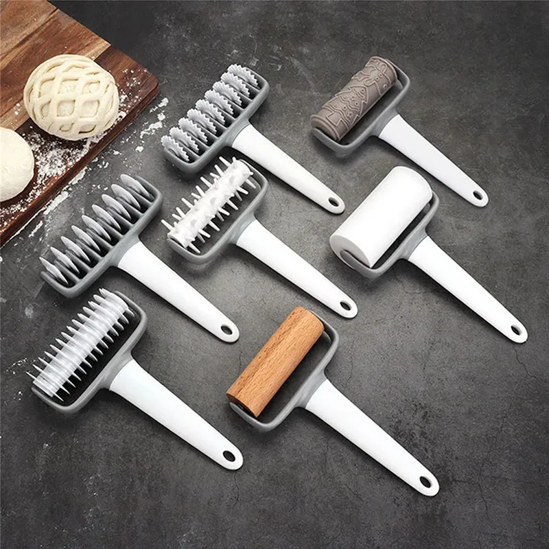 Multi-Pattern Pizza Cutter Wheel and Pastry Dough Roller,Creative Pasta Cutter Tool for Making Pie,Ravioli,Cookies for Beginners