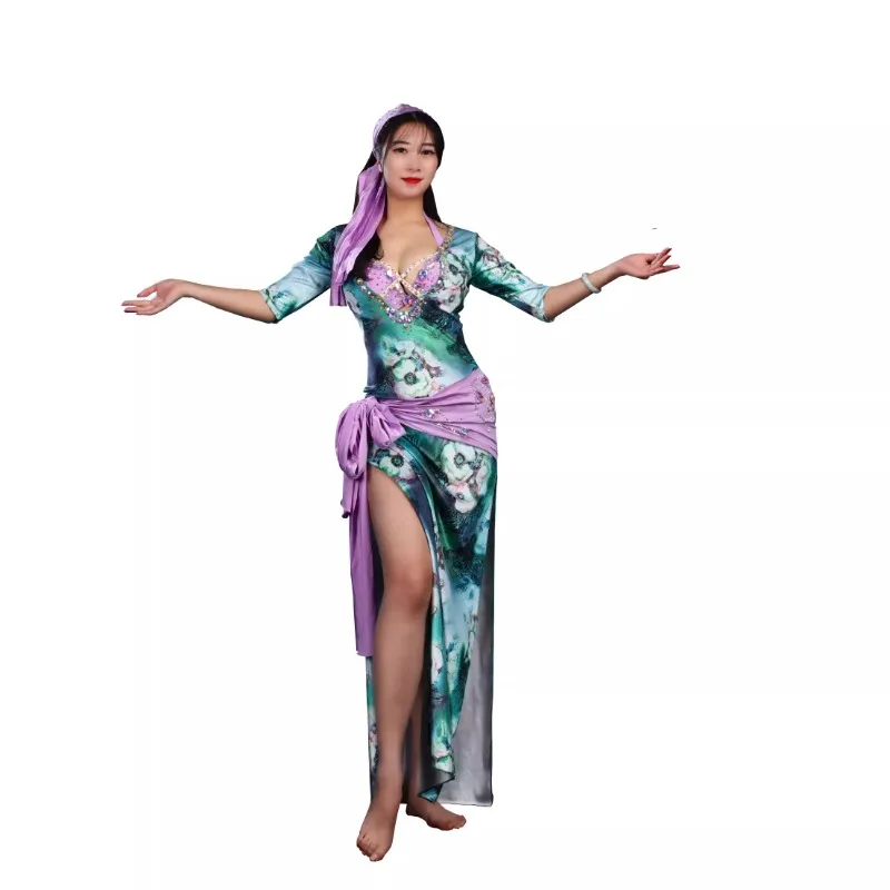 Traje de dança do ventre personalizado, roupas de dança oriental, vestido de performance, egito, folk, balady, saidi, robe gasto, roupa de dança exótica
