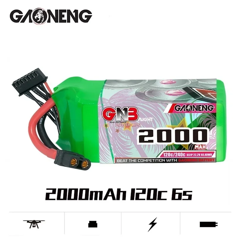 Max 240C GNB 6S 22.2V 2000mAh Lipo Batteria Per RC FPV Quadcopter Elicottero Aereo Drone Auto Hobby 120C 22.2V Batteria