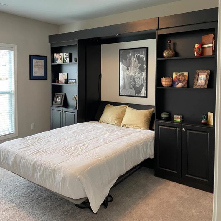 High quality folding wall bed Murphy bed wardrobe space saving Murphy bed mechanism
