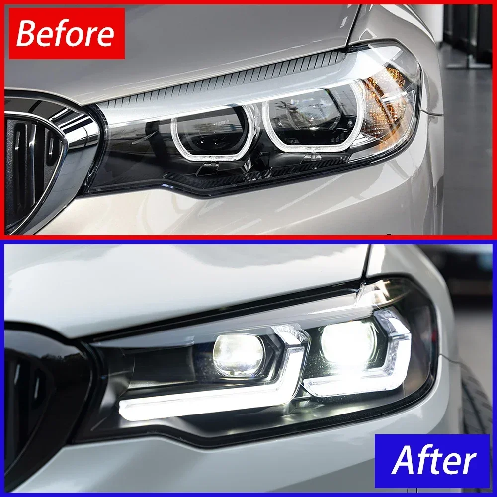 Upgrade Auto Headlights Assembly For BMW 5 Series G30 G38  518i 520i 530i 540i 550i 2018-2021 LED Projector Lens Car Accessories