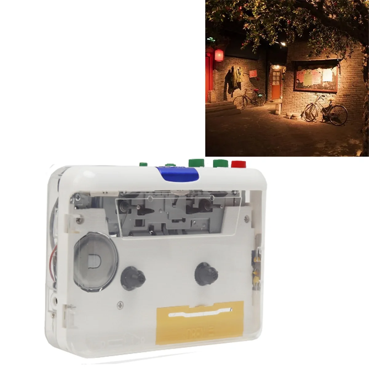 

AU47-Walkman USB Cassette Player Tape to MP3 Color Button Support Type Interface Multifunction Convenient Walkman