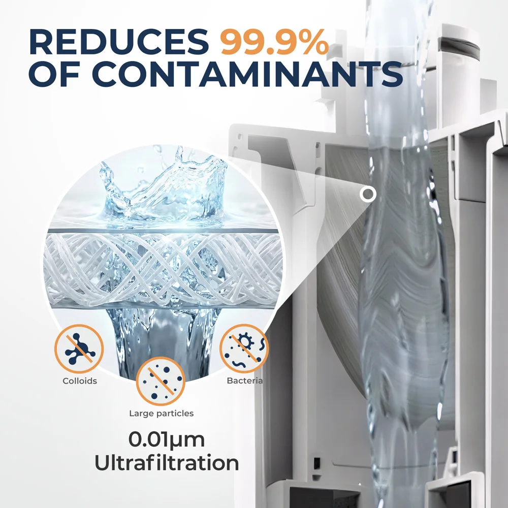ROUNY 4L Water Filter Purifier Portable Water Automatic Water Dispenser with Touch Switch, Water Softener for Home Kitchen