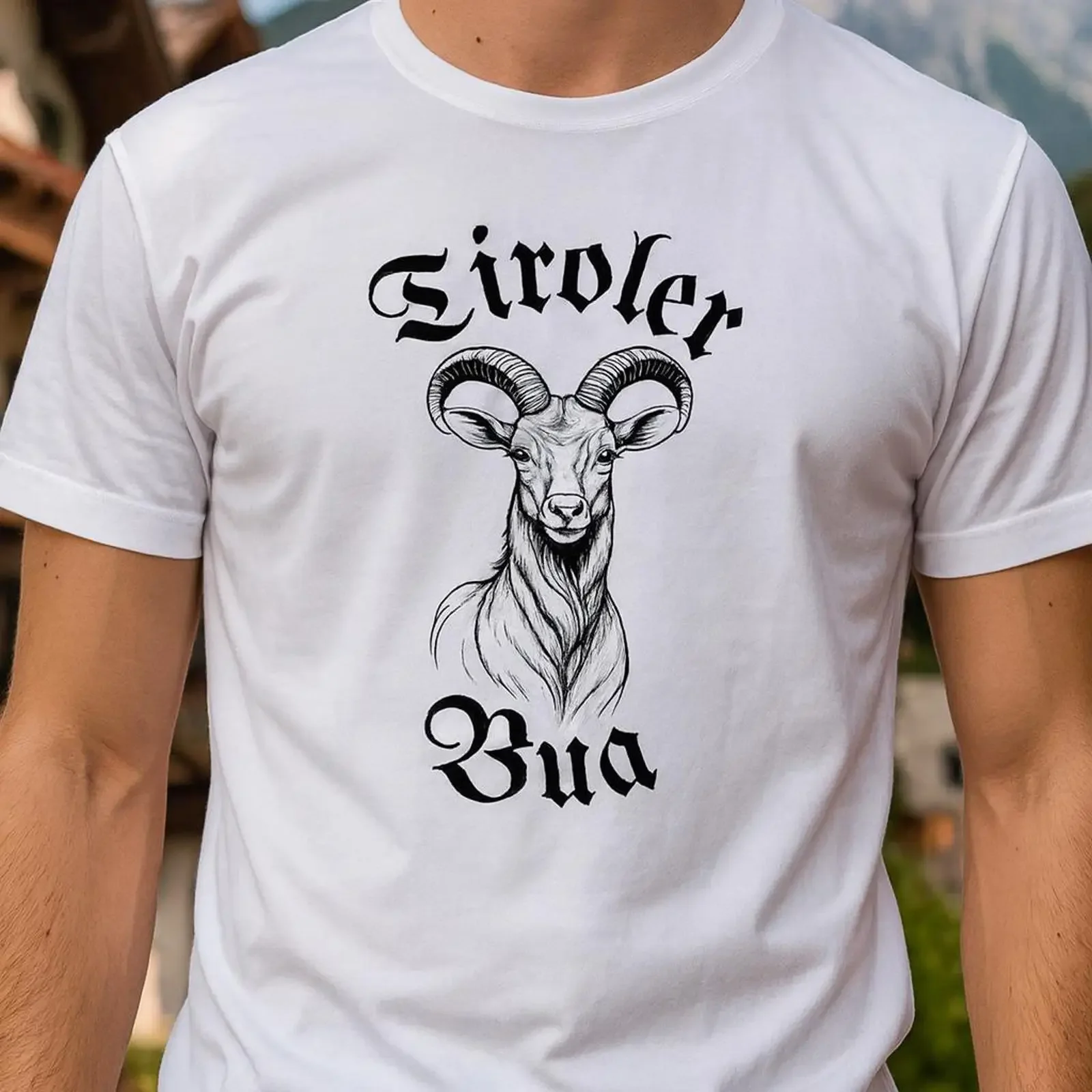 Camiseta Tiroler Bua Tirol, regalo para un amigo, para papá, colega, el mejor regalo de cumpleaños, ropa de diseñador vintage lavada, cómoda