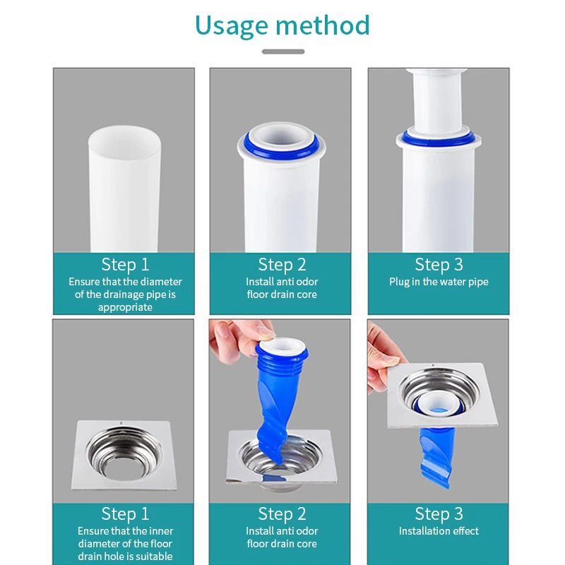 HOOdor-Noyau de vidange de sol anti-fuite en silicone, vers le bas du tuyau d'eau, proximité dans l'évier intérieur, vanne de vidange à sens unique, noyau d'égout