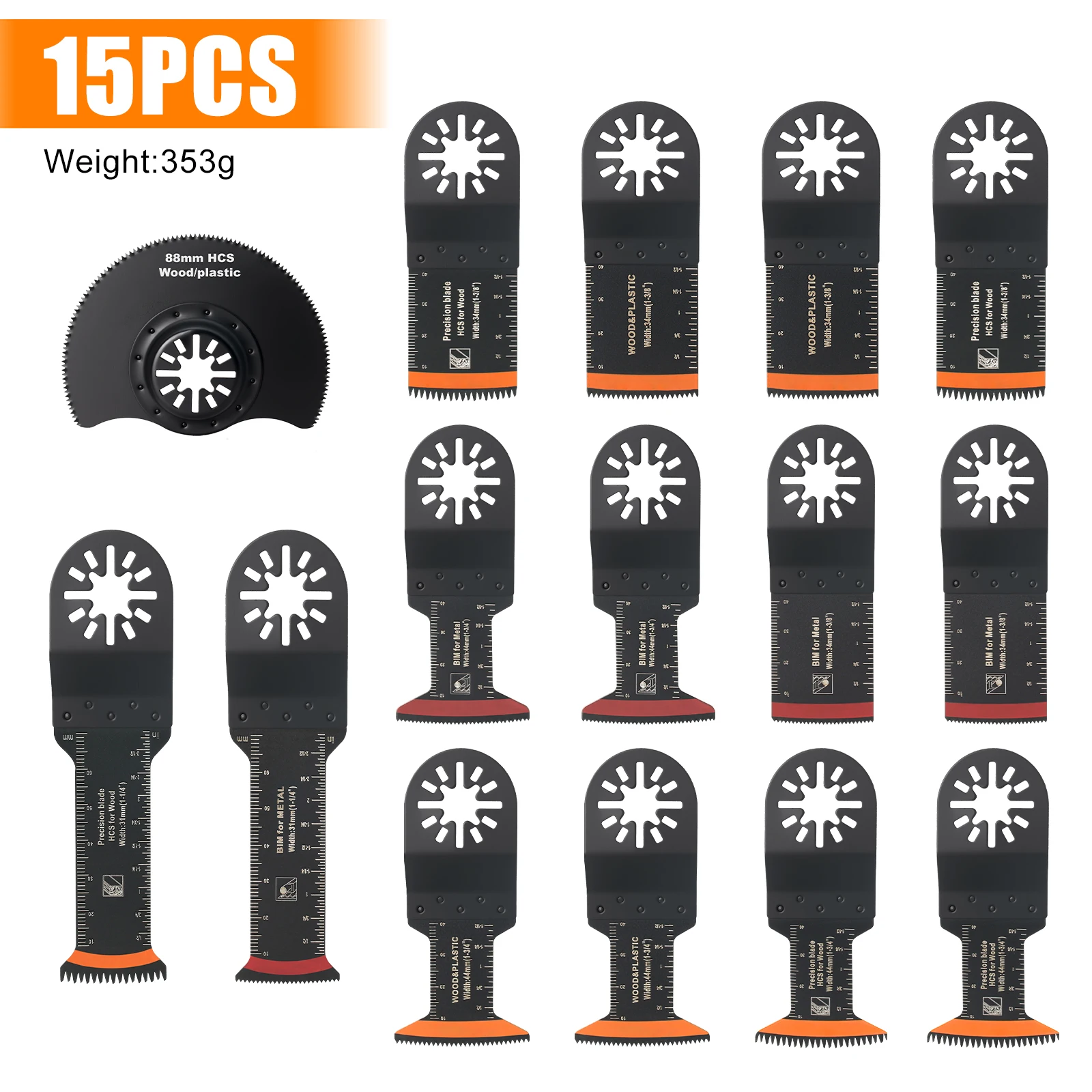 10-42 Stuks Oscillerende Zaagbladen Set Universele Multitoolbladen Met Gesloten Achterkant Voor Hout Kunststof Metaal Past Op De Meeste Oscillerende Gereedschappen