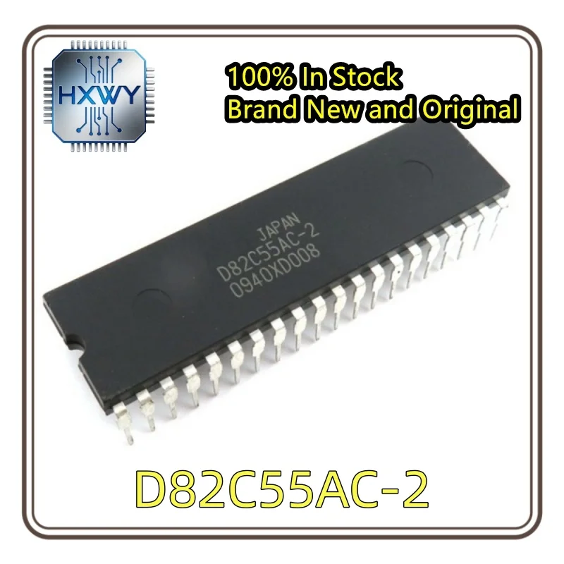 (3/10 pieces) D82C55AC-2 D82C55 DIP-40 Parallel Interface Chip New Electronic Parts Fast Delivery High Quality In Stock