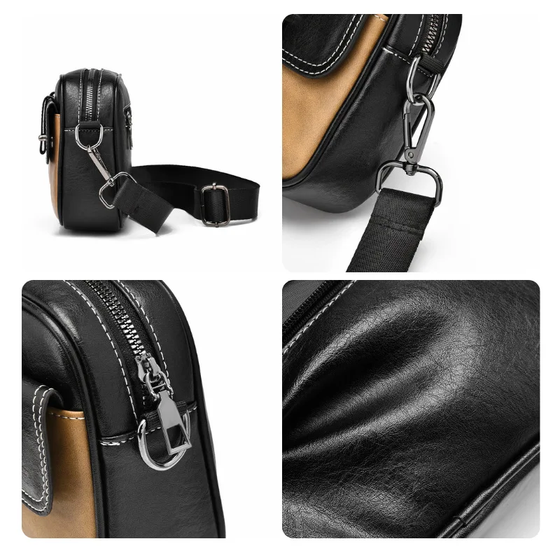 Men's single shoulder crossbody bag business commuting waterproof large capacity multifunctional boys chest bag