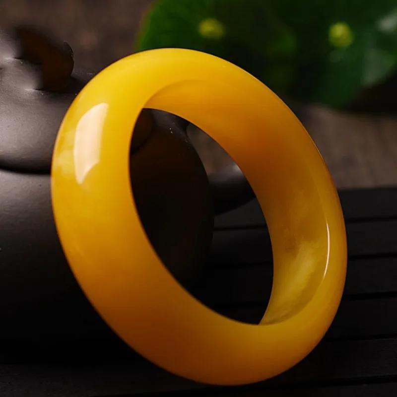 

Браслет из желтого балтийского пчелиного воска с куриным маслом, классические простые украшения в стиле ретро