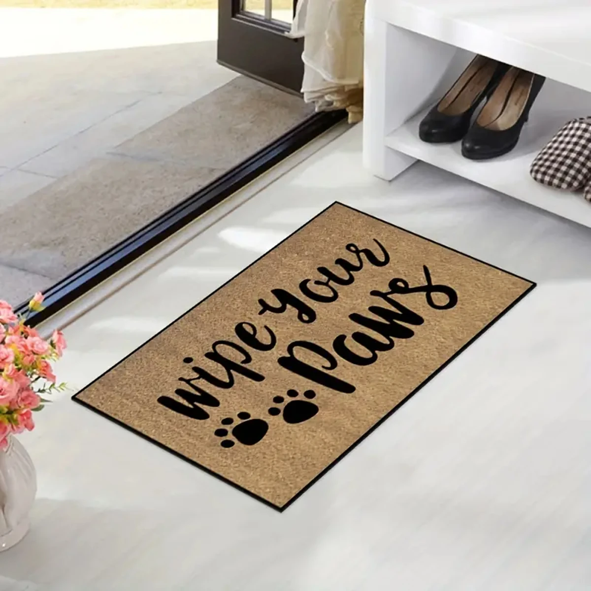 Crystal velvet door mat, non slip bathroom mat, absorbent and machine washable balcony mat