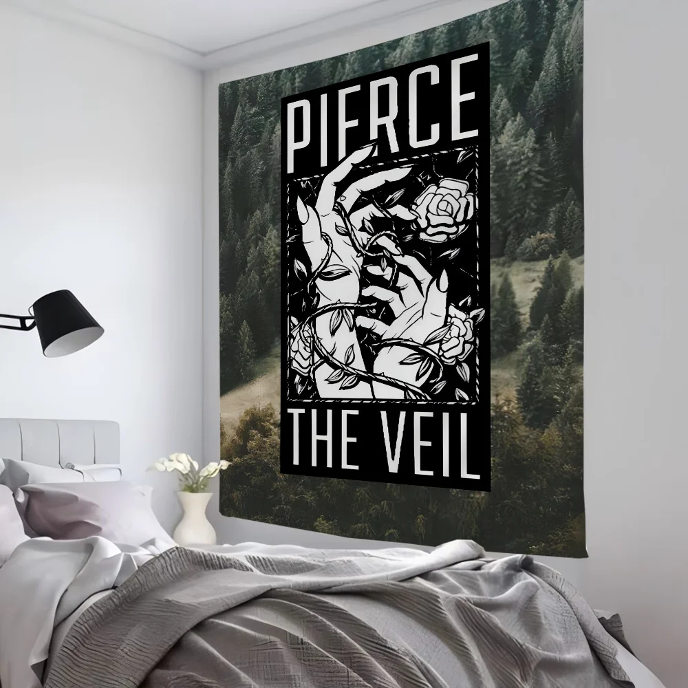 

Гобелен Pierce The Veil Band, декор комнаты, настенная ткань, вечерние подвесной фон, декор комнаты, детская комната