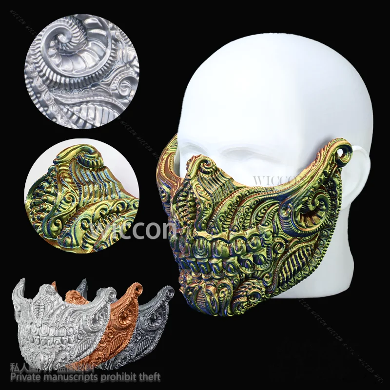 

Furry Anime Game Vintage Prajna Skull Mask Cosplay 3D Polylactic Acid Props Mask 4 Colors Antiquity Styles Suit Customized
