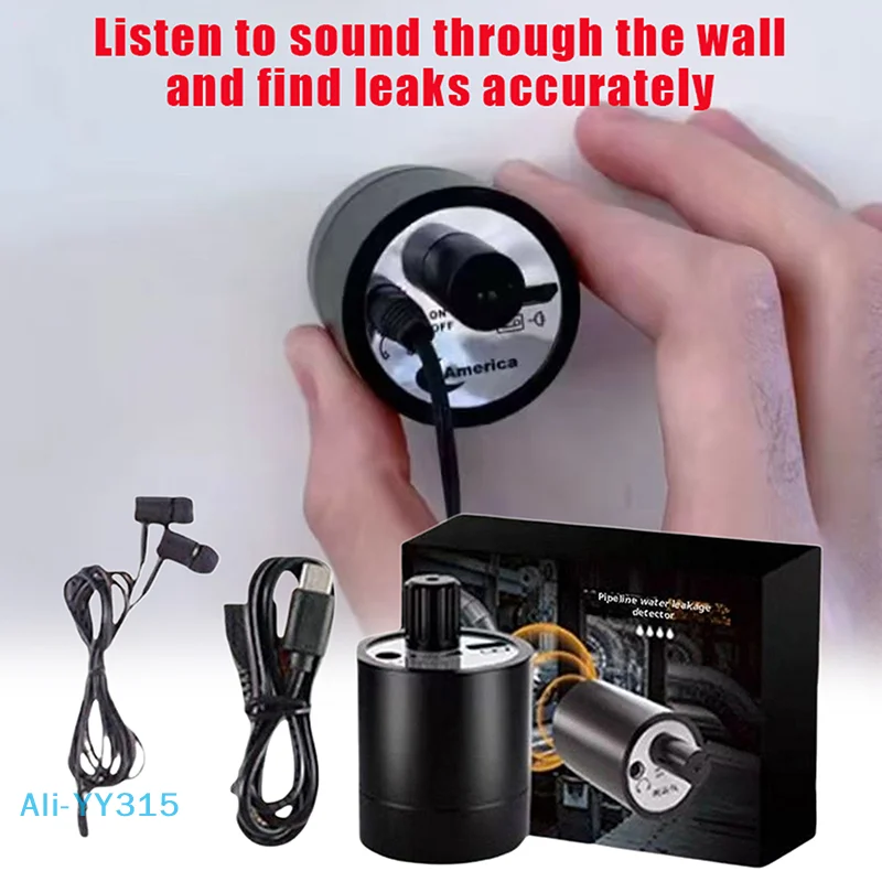 【Y】Portable Water Leak Detector Multi-functional Sound Collector Suitable For Leak Detection Of Various Construction Pipe