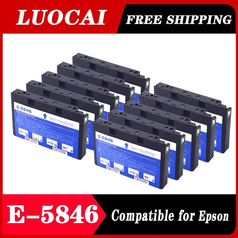 

10PCS T5846 Ink Cartridges For EPSON Picture Mate PM200 PM240 PM260 PM280 PM290 PM225 PM300 Inkjet Printer E5846 4color