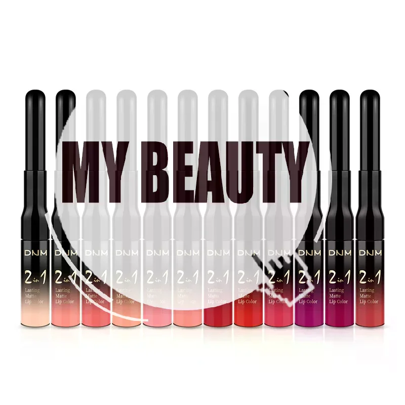 DNM 1Pcs Matte Lip Liner And Liquid Lipstick Set Women's Long-lasting Lipstick 24-hour Waterproof
