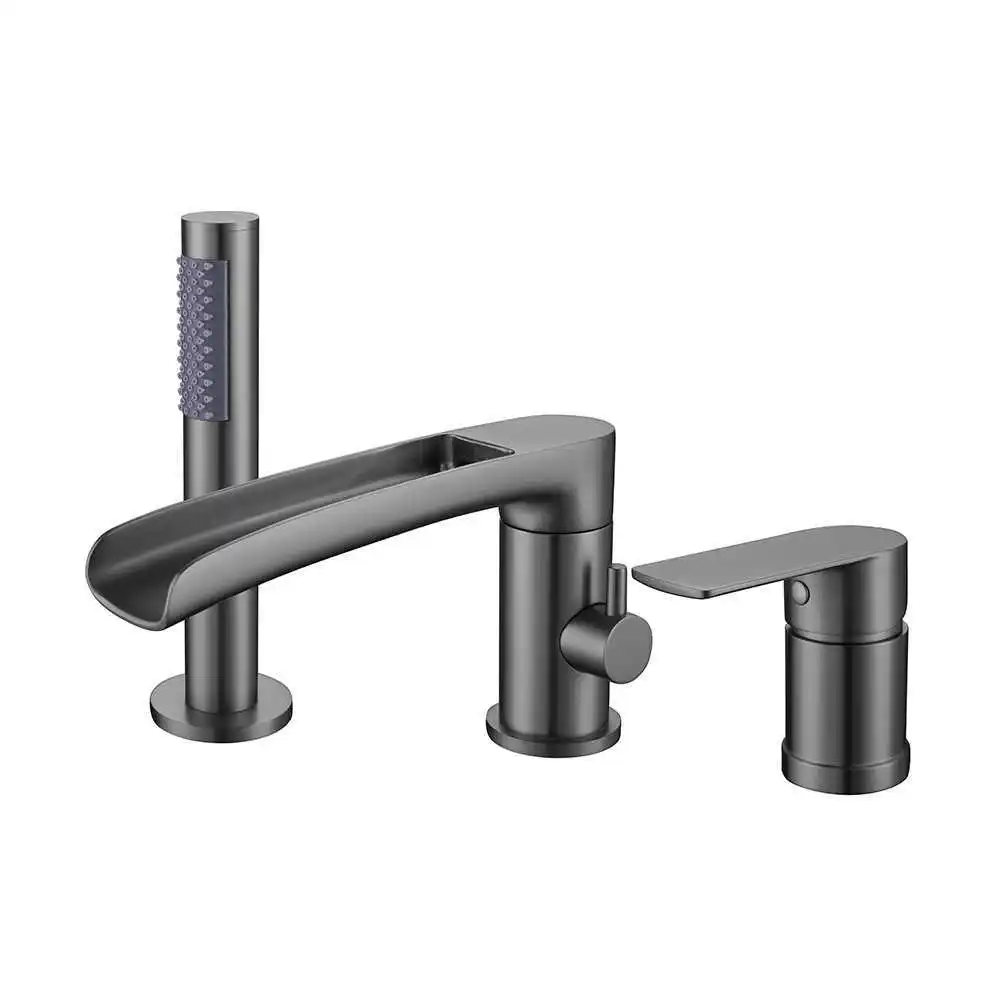 LUSA New design deck mounted bathtub faucet with hand shower bathroom bathtub basin faucets